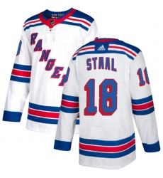 Youth Reebok New York Rangers #18 Marc Staal Authentic White Away NHL Jersey