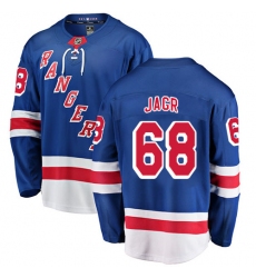 Men's New York Rangers #68 Jaromir Jagr Fanatics Branded Royal Blue Home Breakaway NHL Jersey