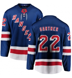 Youth New York Rangers #22 Mike Gartner Fanatics Branded Royal Blue Home Breakaway NHL Jersey