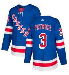 Men's Adidas New York Rangers #3 James Patrick Premier Royal Blue Home NHL Jersey