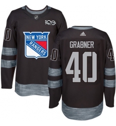 Men's Adidas New York Rangers #40 Michael Grabner Premier Black 1917-2017 100th Anniversary NHL Jersey