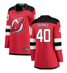 Women's New Jersey Devils #40 Michael Grabner Fanatics Branded Red Home Breakaway NHL Jersey