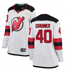 Women's New Jersey Devils #40 Michael Grabner Fanatics Branded White Away Breakaway NHL Jersey