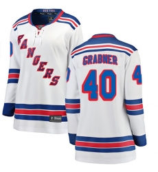 Women's New York Rangers #40 Michael Grabner Fanatics Branded White Away Breakaway NHL Jersey
