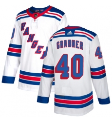 Women's Reebok New York Rangers #40 Michael Grabner Authentic White Away NHL Jersey