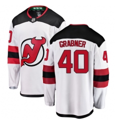 Youth New Jersey Devils #40 Michael Grabner Fanatics Branded White Away Breakaway NHL Jersey
