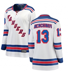 Women's New York Rangers #13 Sergei Nemchinov Fanatics Branded White Away Breakaway NHL Jersey