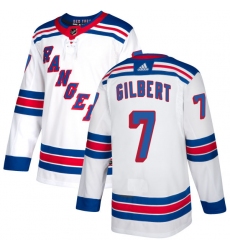 Men's Reebok New York Rangers #7 Rod Gilbert Authentic White Away NHL Jersey