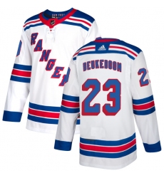Men's Reebok New York Rangers #23 Jeff Beukeboom Authentic White Away NHL Jersey