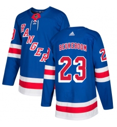 Youth Adidas New York Rangers #23 Jeff Beukeboom Authentic Royal Blue Home NHL Jersey