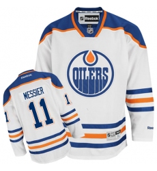 Youth Reebok Edmonton Oilers #11 Mark Messier Authentic White Away NHL Jersey