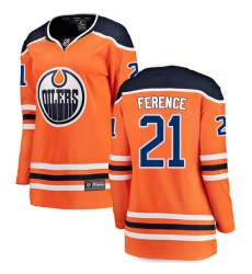 Women's Edmonton Oilers #21 Andrew Ference Fanatics Branded Orange Home Breakaway NHL Jersey
