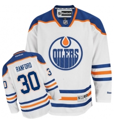 Women's Reebok Edmonton Oilers #30 Bill Ranford Authentic White Away NHL Jersey