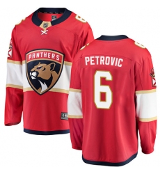 Men's Florida Panthers #6 Alex Petrovic Fanatics Branded Red Home Breakaway NHL Jersey