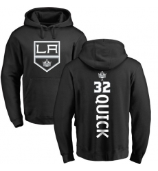 NHL Adidas Los Angeles Kings #32 Jonathan Quick Black Backer Pullover Hoodie