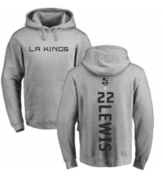 NHL Adidas Los Angeles Kings #22 Trevor Lewis Ash Backer Pullover Hoodie