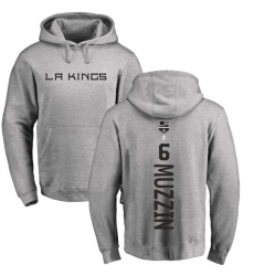 NHL Adidas Los Angeles Kings #6 Jake Muzzin Ash Backer Pullover Hoodie