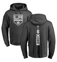 NHL Adidas Los Angeles Kings #6 Jake Muzzin Charcoal One Color Backer Pullover Hoodie