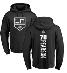 NHL Adidas Los Angeles Kings #70 Tanner Pearson Black Backer Pullover Hoodie