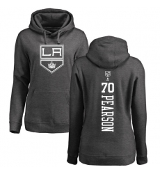 NHL Women's Adidas Los Angeles Kings #70 Tanner Pearson Charcoal One Color Backer Pullover Hoodie