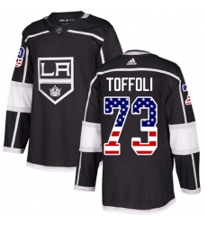 Youth Adidas Los Angeles Kings #73 Tyler Toffoli Authentic Black USA Flag Fashion NHL Jersey