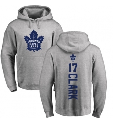 NHL Adidas Toronto Maple Leafs #17 Wendel Clark Ash Backer Pullover Hoodie