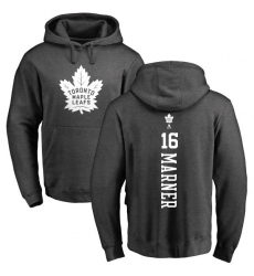 NHL Adidas Toronto Maple Leafs #16 Mitchell Marner Charcoal One Color Backer Pullover Hoodie