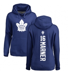 NHL Women's Adidas Toronto Maple Leafs #16 Mitchell Marner Royal Blue Backer Pullover Hoodie