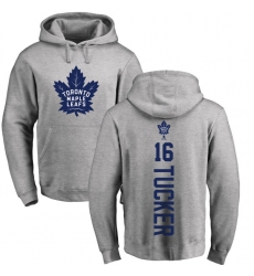 NHL Adidas Toronto Maple Leafs #16 Darcy Tucker Ash Backer Pullover Hoodie