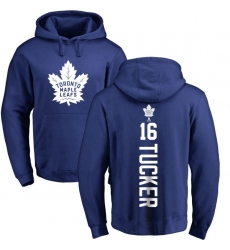 NHL Adidas Toronto Maple Leafs #16 Darcy Tucker Royal Blue Backer Pullover Hoodie