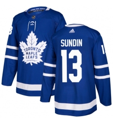 Youth Adidas Toronto Maple Leafs #13 Mats Sundin Authentic Royal Blue Home NHL Jersey