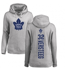 NHL Women's Adidas Toronto Maple Leafs #32 Kris Versteeg Ash Backer Pullover Hoodie
