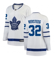 Women's Toronto Maple Leafs #32 Kris Versteeg Authentic White Away Fanatics Branded Breakaway NHL Jersey