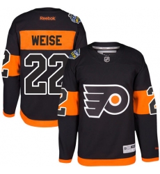 Men's Reebok Philadelphia Flyers #22 Dale Weise Premier Black 2017 Stadium Series NHL Jersey