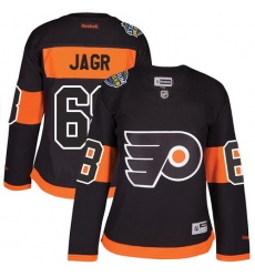 Women's Reebok Philadelphia Flyers #68 Jaromir Jagr Premier Black 2017 Stadium Series NHL Jersey