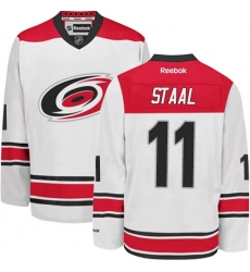 Men's Reebok Carolina Hurricanes #11 Jordan Staal Authentic White Away NHL Jersey