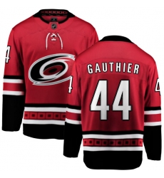 Men's Carolina Hurricanes #44 Julien Gauthier Fanatics Branded Red Home Breakaway NHL Jersey