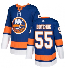 Men's Adidas New York Islanders #55 Johnny Boychuk Authentic Royal Blue Home NHL Jersey