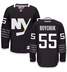 Men's Reebok New York Islanders #55 Johnny Boychuk Premier Black Third NHL Jersey