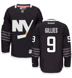 Women's Reebok New York Islanders #9 Clark Gillies Authentic Black Third NHL Jersey