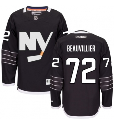 Men's Reebok New York Islanders #72 Anthony Beauvillier Authentic Black Third NHL Jersey