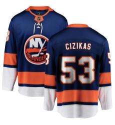 Youth New York Islanders #53 Casey Cizikas Fanatics Branded Royal Blue Home Breakaway NHL Jersey