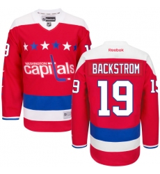 Women's Reebok Washington Capitals #19 Nicklas Backstrom Premier Red Third NHL Jersey