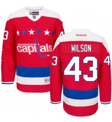Men's Reebok Washington Capitals #43 Tom Wilson Authentic Red Third NHL Jersey