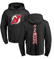 NHL Adidas New Jersey Devils #2 John Moore Black Backer Pullover Hoodie