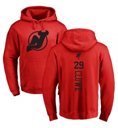 NHL Adidas New Jersey Devils #29 Ryane Clowe Red One Color Backer Pullover Hoodie