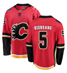 Youth Calgary Flames #5 Mark Giordano Fanatics Branded Red Home Breakaway NHL Jersey