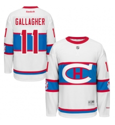 Women's Reebok Montreal Canadiens #11 Brendan Gallagher Premier White 2016 Winter Classic NHL Jersey