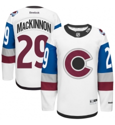 Youth Reebok Colorado Avalanche #29 Nathan MacKinnon Authentic White 2016 Stadium Series NHL Jersey