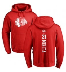 NHL Adidas Chicago Blackhawks #21 Stan Mikita Red One Color Backer Pullover Hoodie